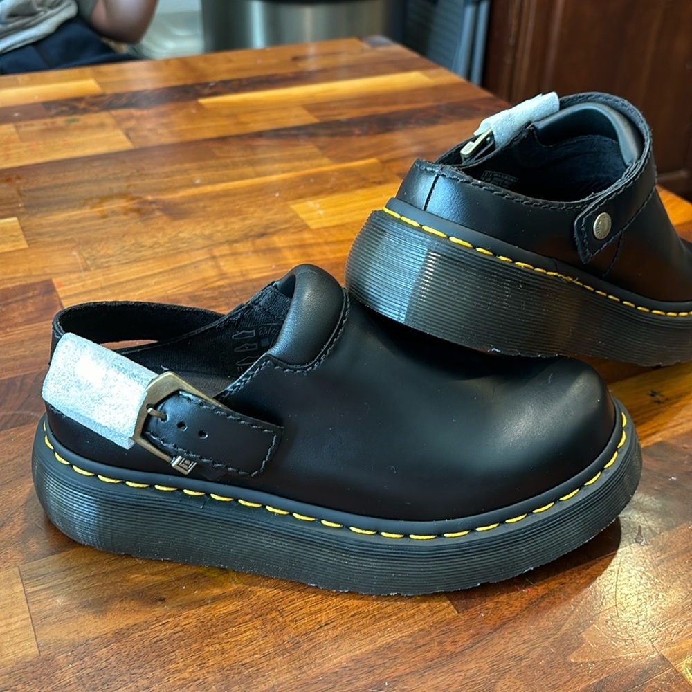 Dr Martens LAKETEN ATLAS LEATHER SLINGBACK PLATFORM MULES Women’s Sz 7